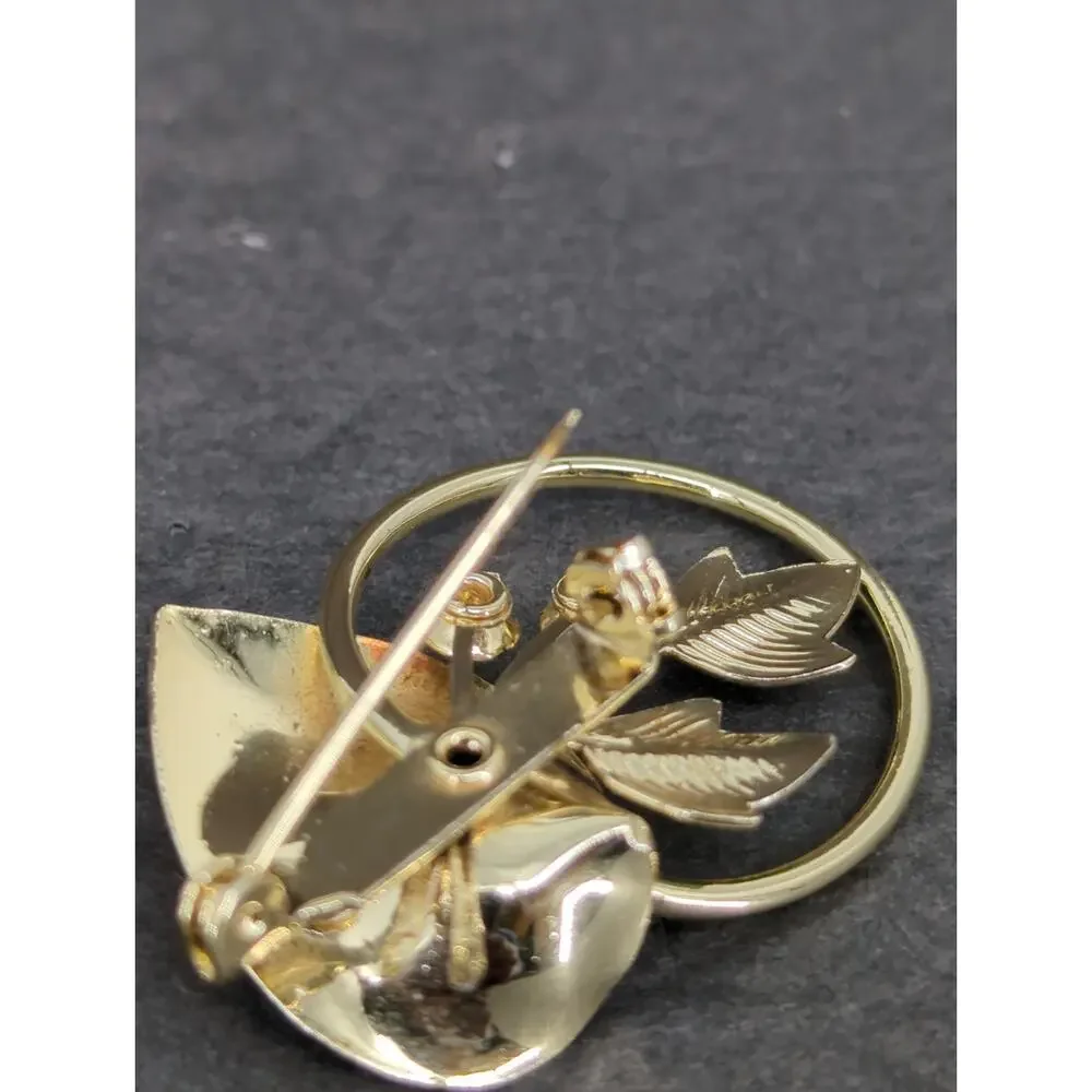 Vintage silvertone rhinestone